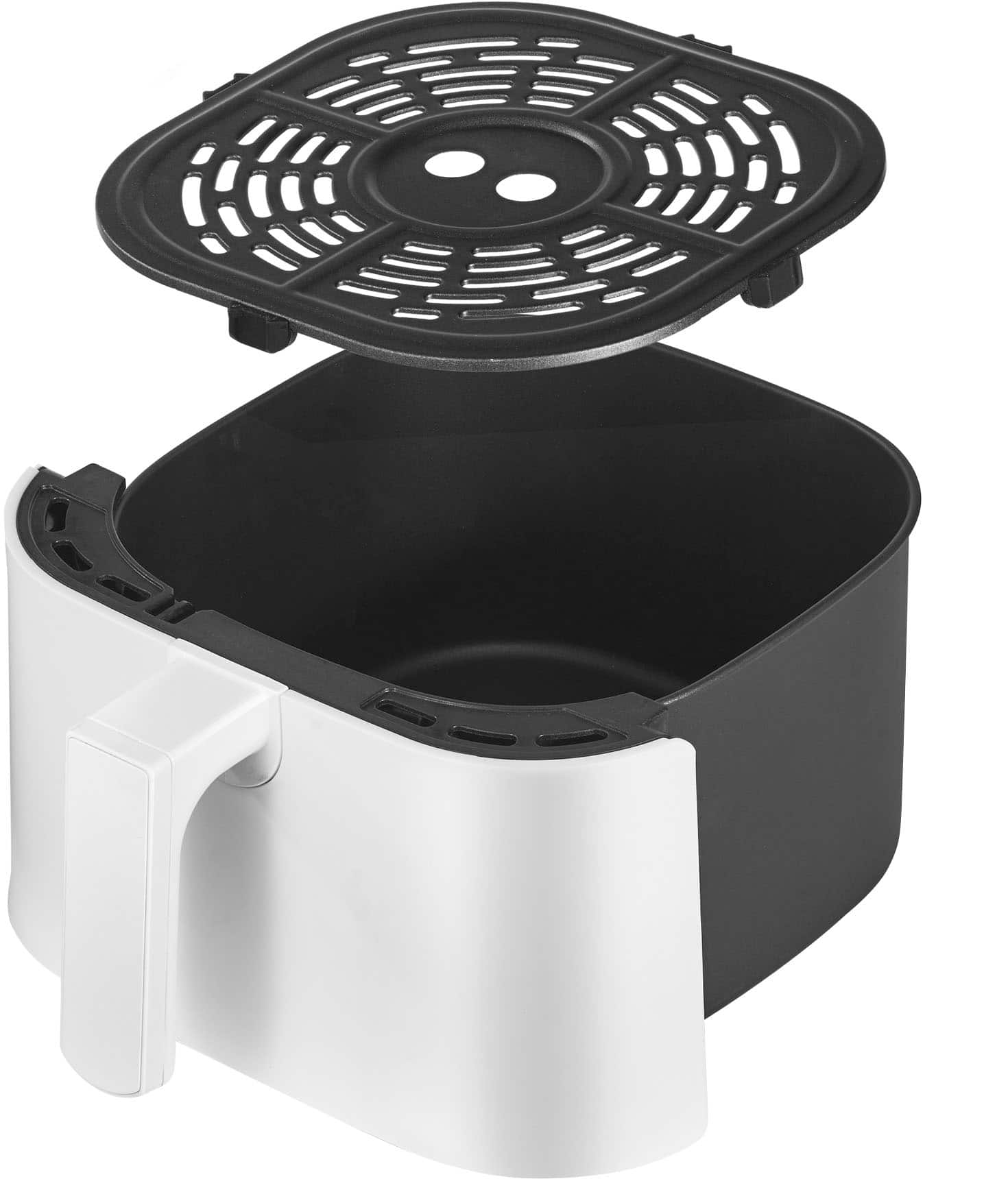 Left. bella PRO - 6-qt. Touchscreen Air Fryer - Matte White.