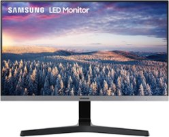 Samsung - 24" LED FHD AMD FreeSync Monitor with bezel-less design (HDMI, D-sub) - Black - Front_Zoom