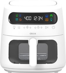 CRUX - 8-qt. Digital Air Fryer Kit with TurboCrisp - White - Front_Zoom