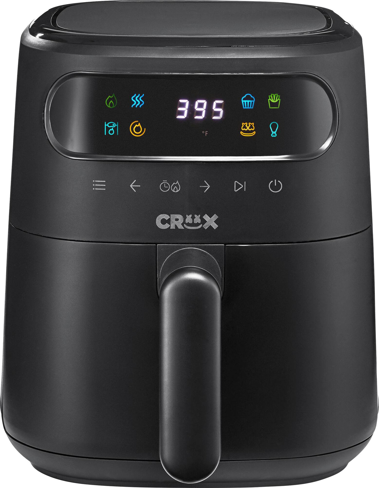 Zoom in on Front Zoom. CRUX - 3-qt. Digital Air Fryer Kit with TurboCrisp - Black.