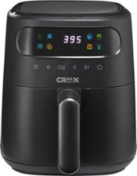 CRUX - 3-qt. Digital Air Fryer Kit with TurboCrisp - Black - Front_Zoom