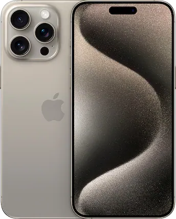 Front. Apple - iPhone 15 Pro Max 256GB (Unlocked) - Natural Titanium.
