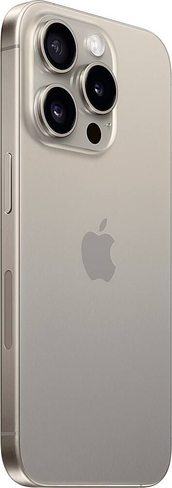 Alt View 12. Apple - iPhone 15 Pro 128GB (Unlocked) - Natural Titanium.