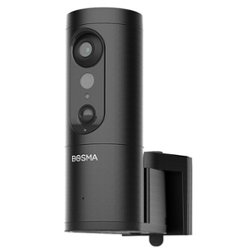 Bosma - EX Pro Outdoor Wired 2K Pan and Tilt Spotlight Security Camera - Black - Front_Zoom