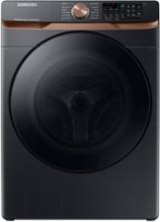 Samsung - 5.0 cu. ft. Extra Large Capacity Smart Front Load Washer with Super Speed Wash and Steam - Brushed Black - Front_Zoom