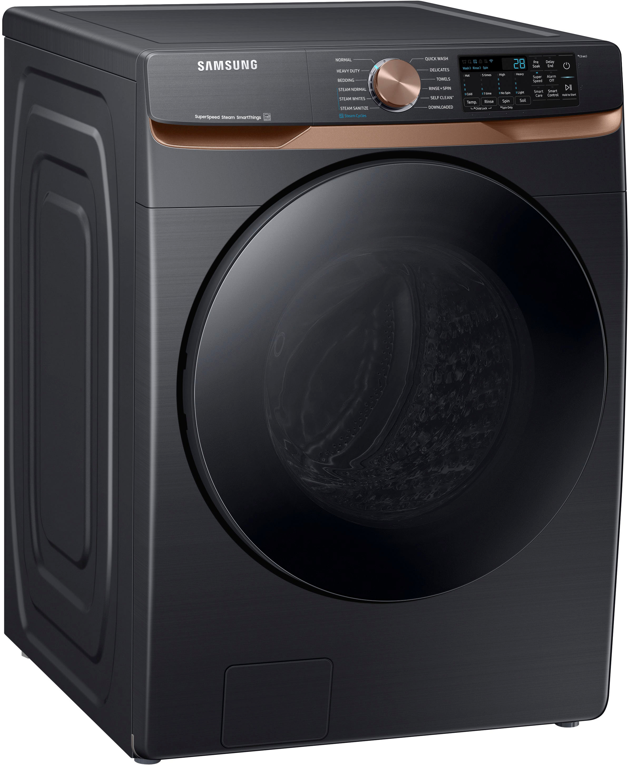 5.0 cu. ft. Extra-Large Capacity Smart Front Load Washer with Super Speed  Wash in Brushed Black Washers - WF50A8500AV/A5