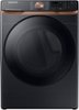 Samsung - 7.5 Cu. Ft. Stackable Smart Electric Dryer with Steam and Sensor Dry - Brushed Black