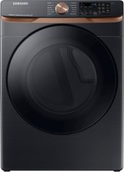 Samsung - 7.5 cu. ft. Smart Electric Dryer with Steam Sanitize+ and Sensor Dry - Brushed Black - Front_Zoom