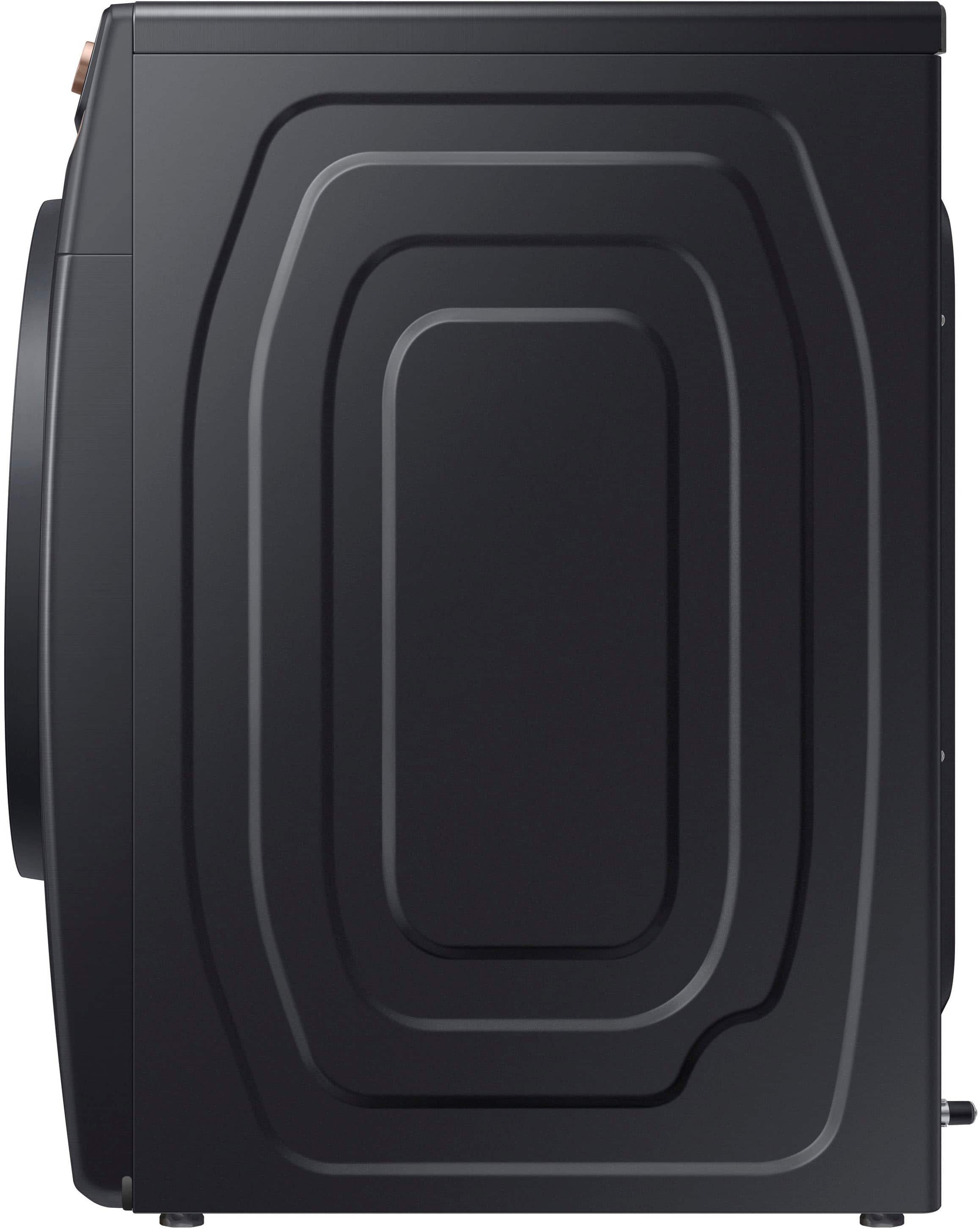 Alt View 14. Samsung - 7.5 Cu. Ft. Stackable Smart Gas Dryer with Steam and Sensor Dry - Brushed Black.