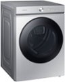 Alt View Zoom 12. Samsung - BESPOKE 7.6 Cu. Ft. Stackable Smart Electric Dryer with Steam and Super Speed Dry - Silver Steel.