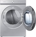 Alt View Zoom 13. Samsung - BESPOKE 7.6 Cu. Ft. Stackable Smart Electric Dryer with Steam and Super Speed Dry - Silver Steel.