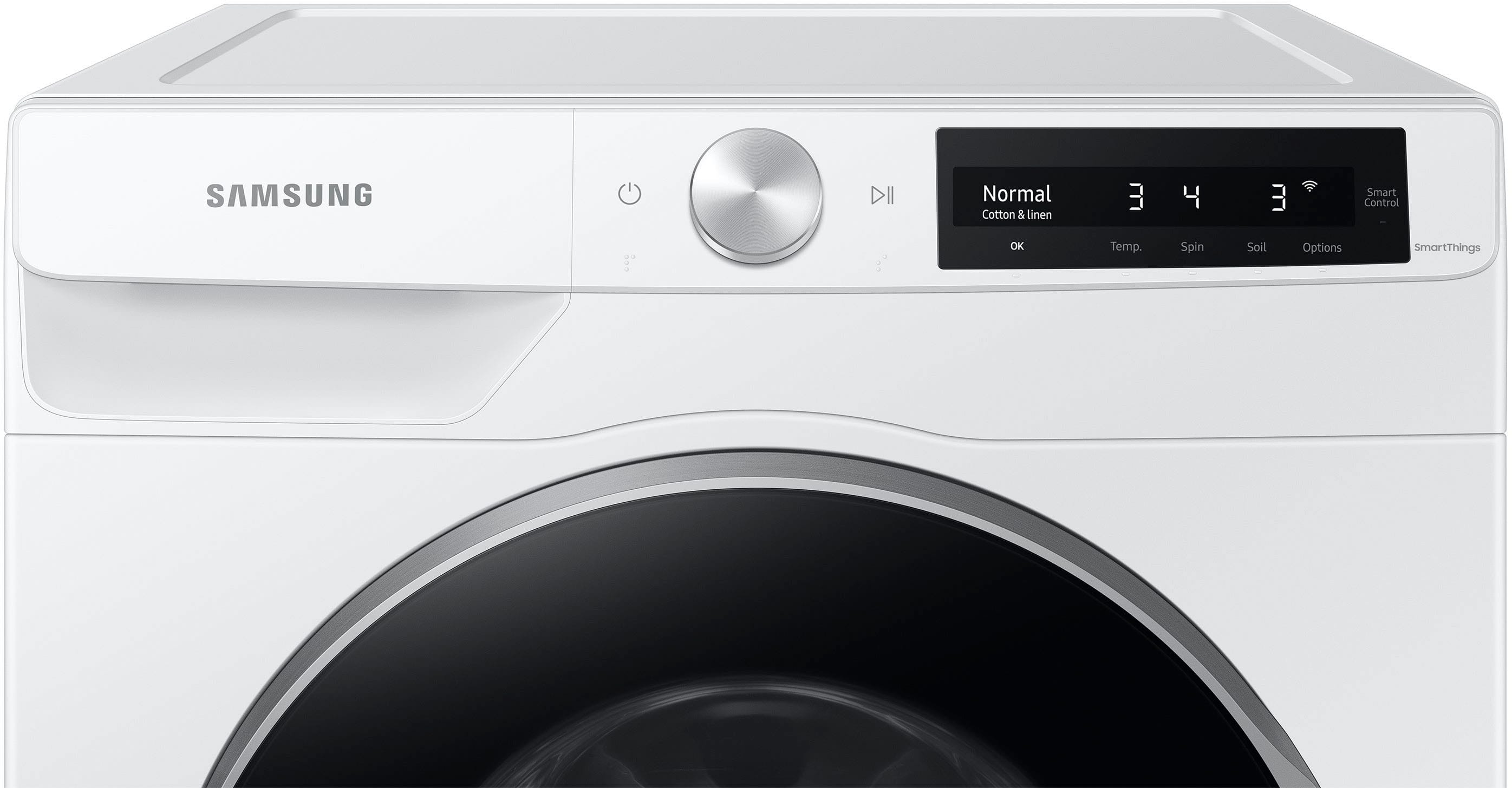 Alt View 11. Samsung - 2.5 Cu. Ft. High-Efficiency Stackable Smart Front Load Washer with Steam and AI Smart Dial - White.