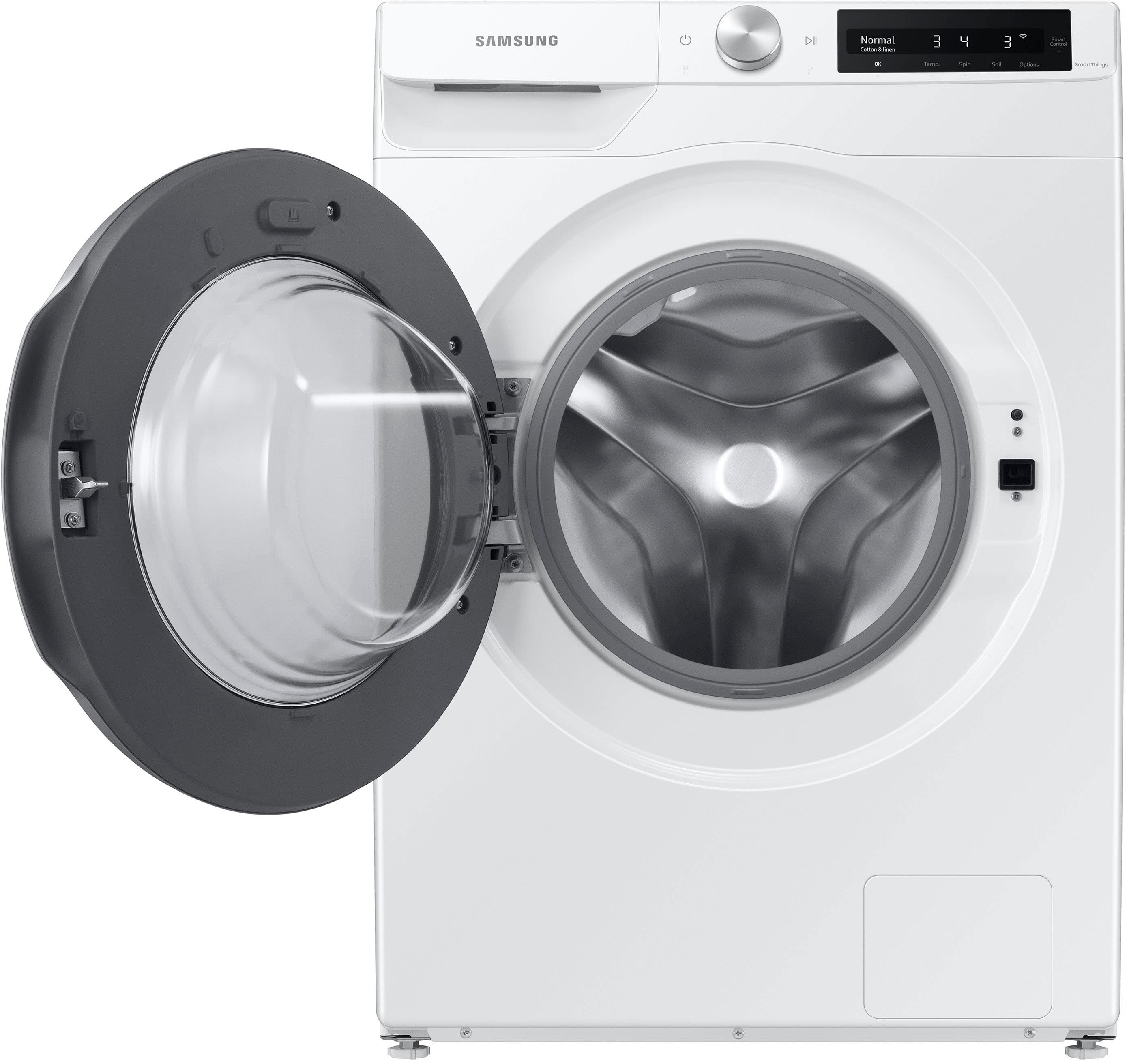 Alt View 14. Samsung - 2.5 Cu. Ft. High-Efficiency Stackable Smart Front Load Washer with Steam and AI Smart Dial - White.