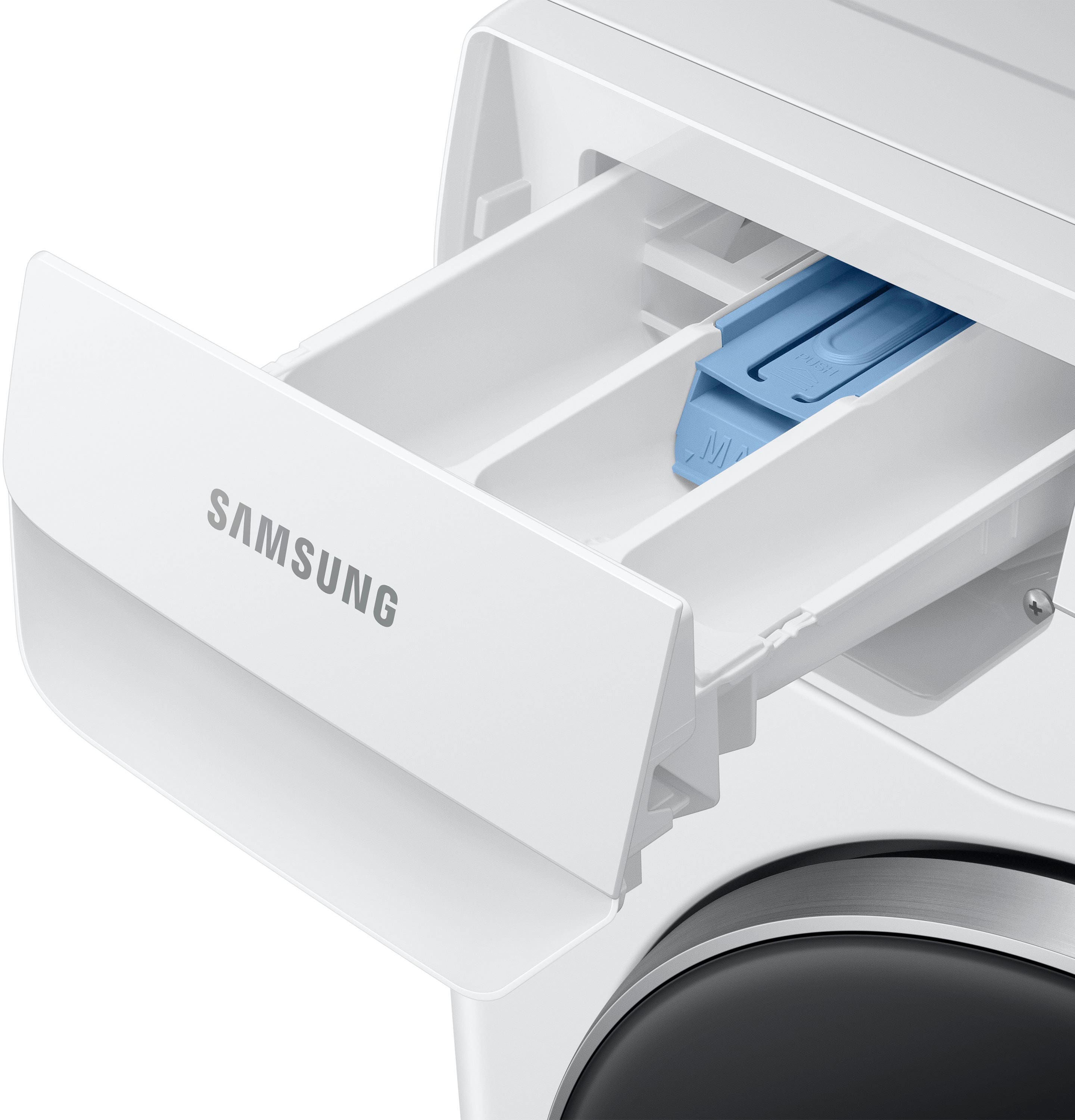 Alt View 15. Samsung - 2.5 Cu. Ft. High-Efficiency Stackable Smart Front Load Washer with Steam and AI Smart Dial - White.