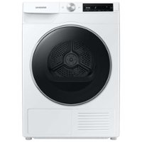 Samsung - 4.0 cu. ft. Heat Pump Electric Dryer with AI Smart Dial and Wi-Fi Connectivity - White - Front_Zoom