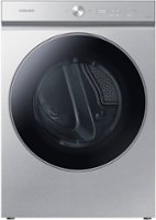 Samsung - BESPOKE 7.6 Cu. Ft. Stackable Smart Electric Dryer with Steam and AI Optimal Dry - Silver Steel - Front_Zoom