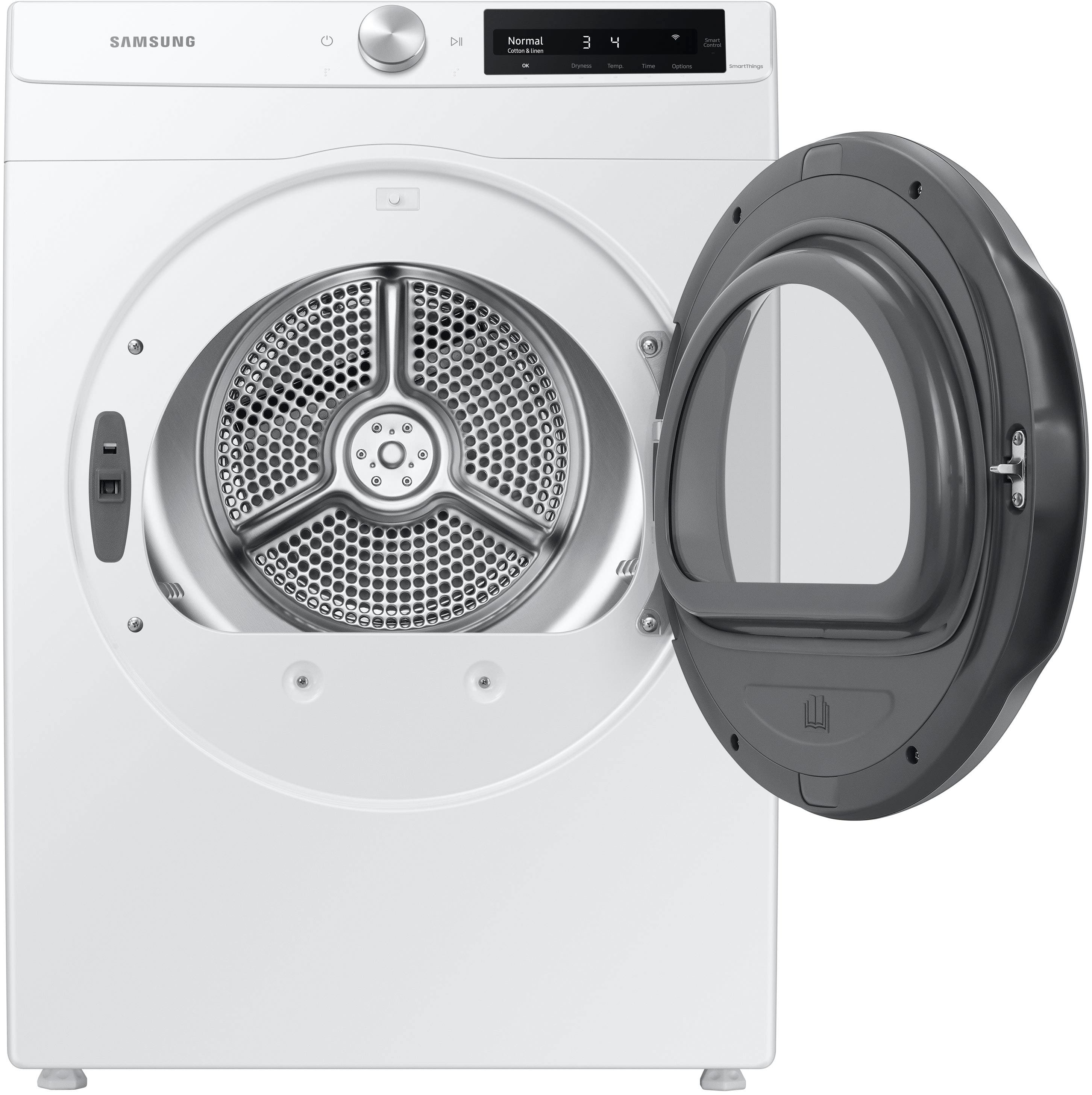 Alt View 13. Samsung - 4.0 Cu. Ft. Stackable Smart Electric Dryer with AI Smart Dial - White.