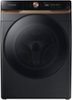 Samsung - 4.6 cu. ft. Large Capacity AI Smart Dial Front Load Washer with Auto Dispense and Super Speed Wash - Brushed Black