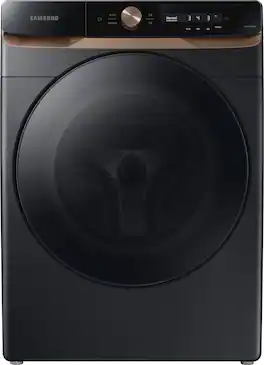 Samsung - 4.6 cu. ft. Large Capacity AI Smart Dial Front Load Washer with Auto Dispense - Brushed Black