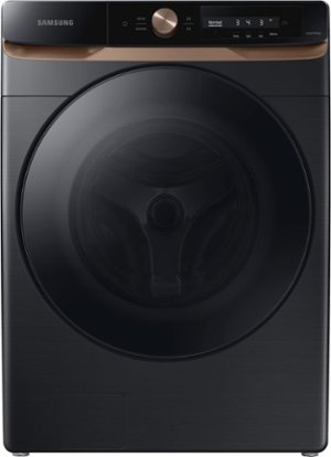 Samsung - 4.6 cu. ft. Large Capacity AI Smart Dial Front Load Washer with Auto Dispense and Super Speed Wash - Brushed Black