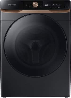 Samsung - 4.6 cu. ft. Large Capacity AI Smart Dial Front Load Washer with Auto Dispense - Brushed Black