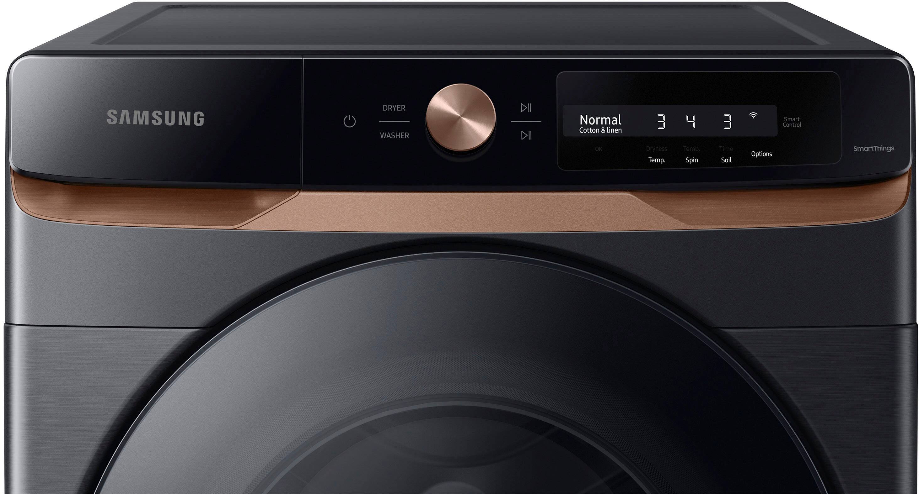 Alt View 11. Samsung - 4.6 cu. ft. Large Capacity AI Smart Dial Front Load Washer with Auto Dispense and Super Speed Wash - Brushed Black.