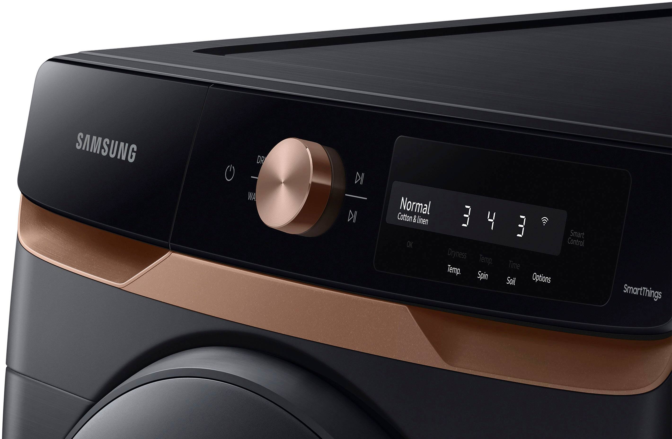 Alt View 13. Samsung - 4.6 cu. ft. Large Capacity AI Smart Dial Front Load Washer with Auto Dispense and Super Speed Wash - Brushed Black.