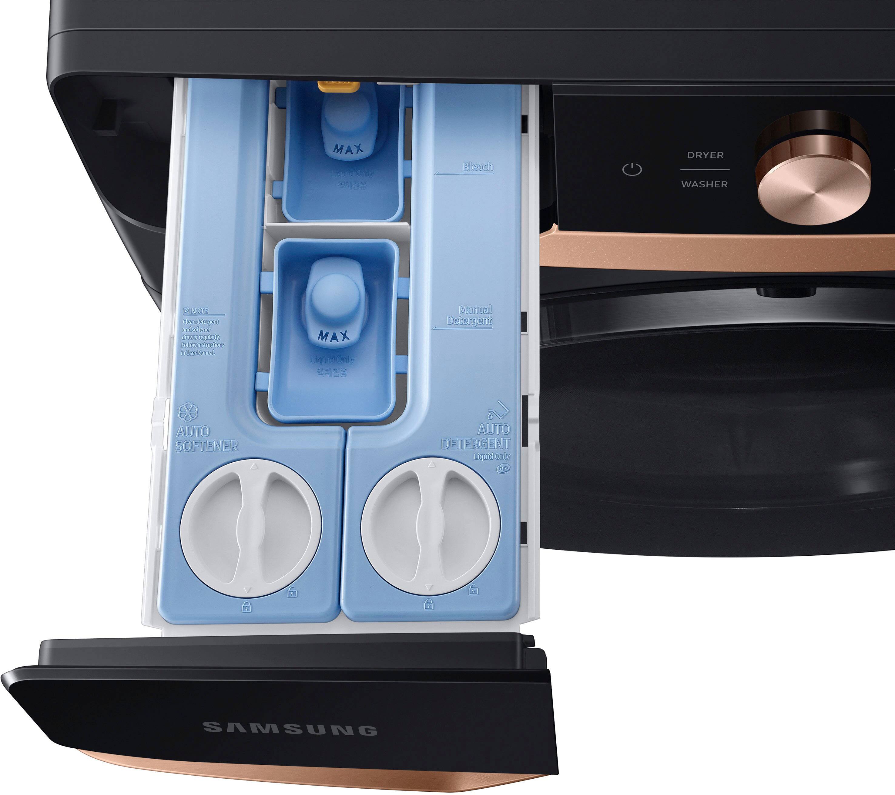 Alt View 15. Samsung - 4.6 cu. ft. Large Capacity AI Smart Dial Front Load Washer with Auto Dispense and Super Speed Wash - Brushed Black.