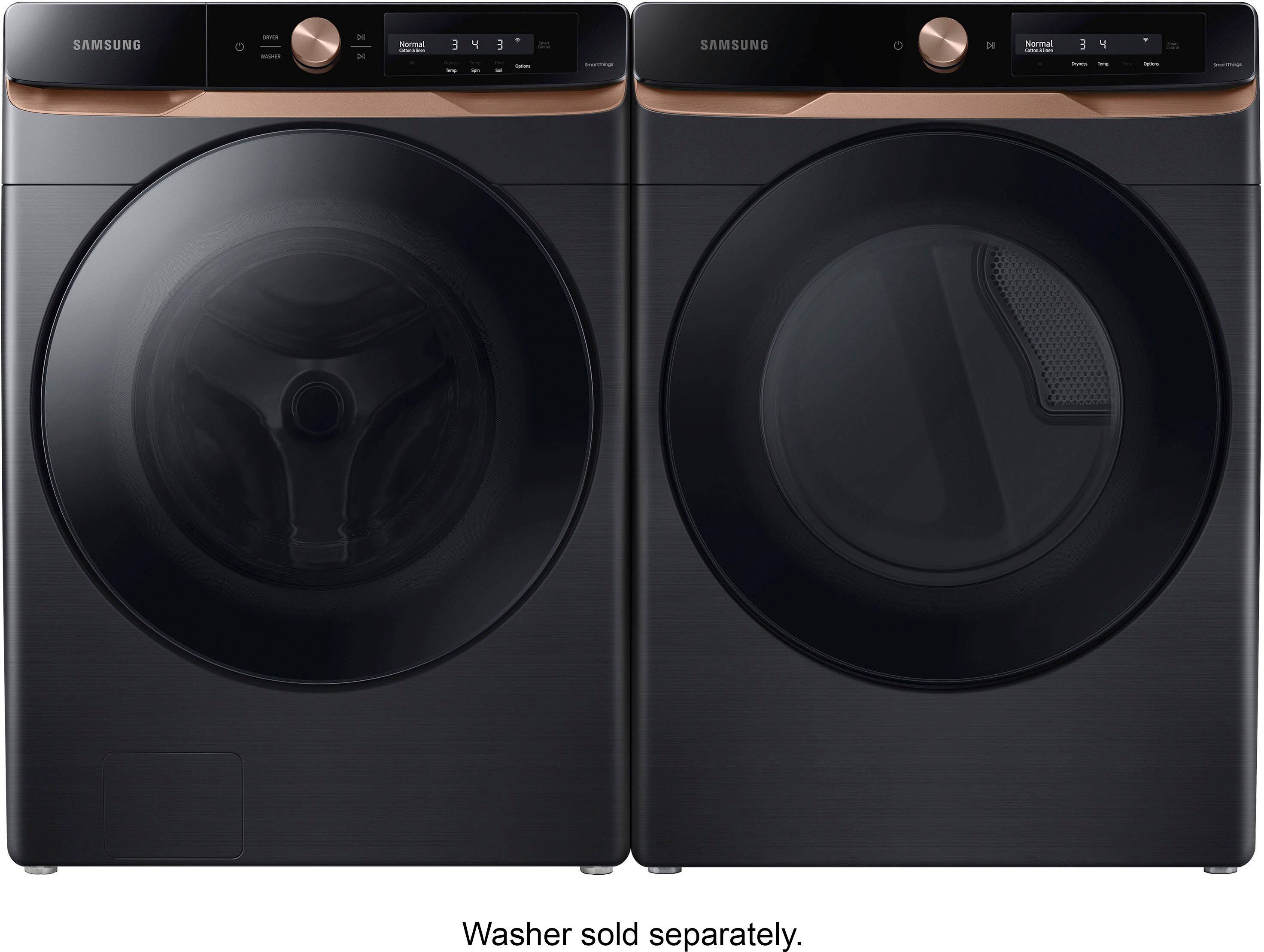 Alt View 16. Samsung - 4.6 cu. ft. Large Capacity AI Smart Dial Front Load Washer with Auto Dispense and Super Speed Wash - Brushed Black.