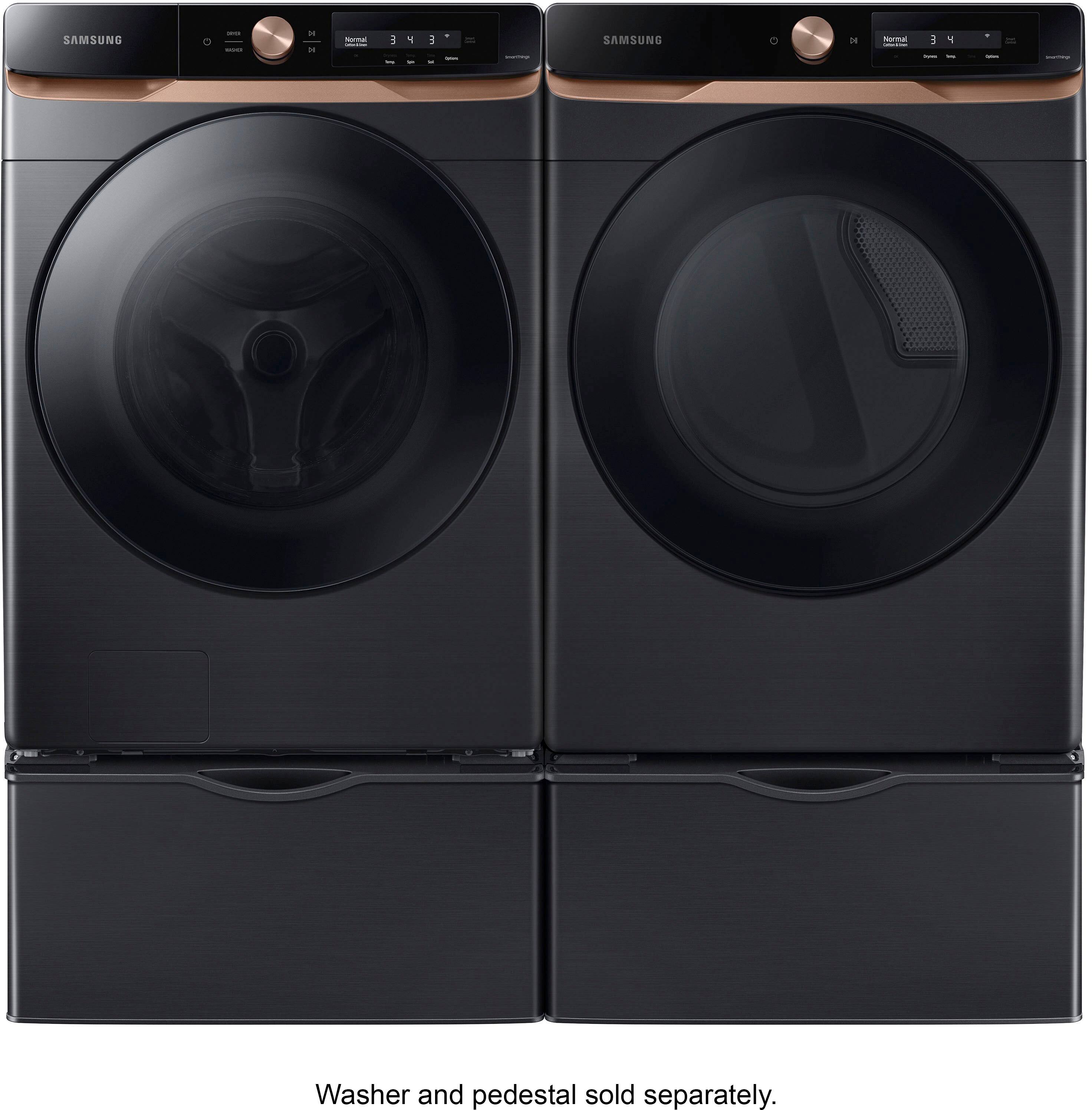 Alt View 17. Samsung - 4.6 cu. ft. Large Capacity AI Smart Dial Front Load Washer with Auto Dispense and Super Speed Wash - Brushed Black.