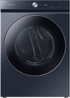 Samsung - BESPOKE 7.6 Cu. Ft. Stackable Smart Gas Dryer with Steam and AI Optimal Dry - Brushed Navy - Front_Zoom