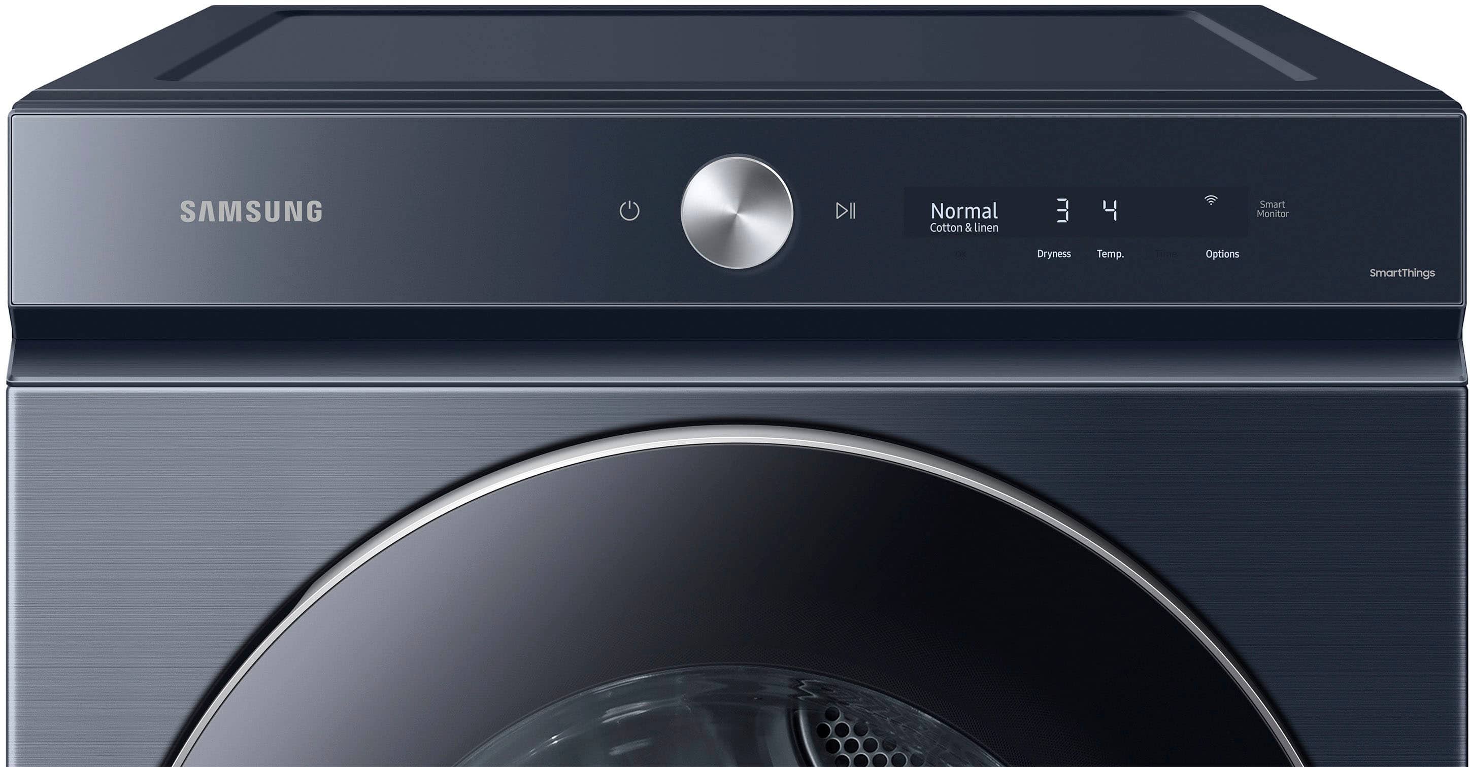 Alt View 11. Samsung - BESPOKE 7.6 Cu. Ft. Stackable Smart Gas Dryer with Steam and AI Optimal Dry - Brushed Navy.