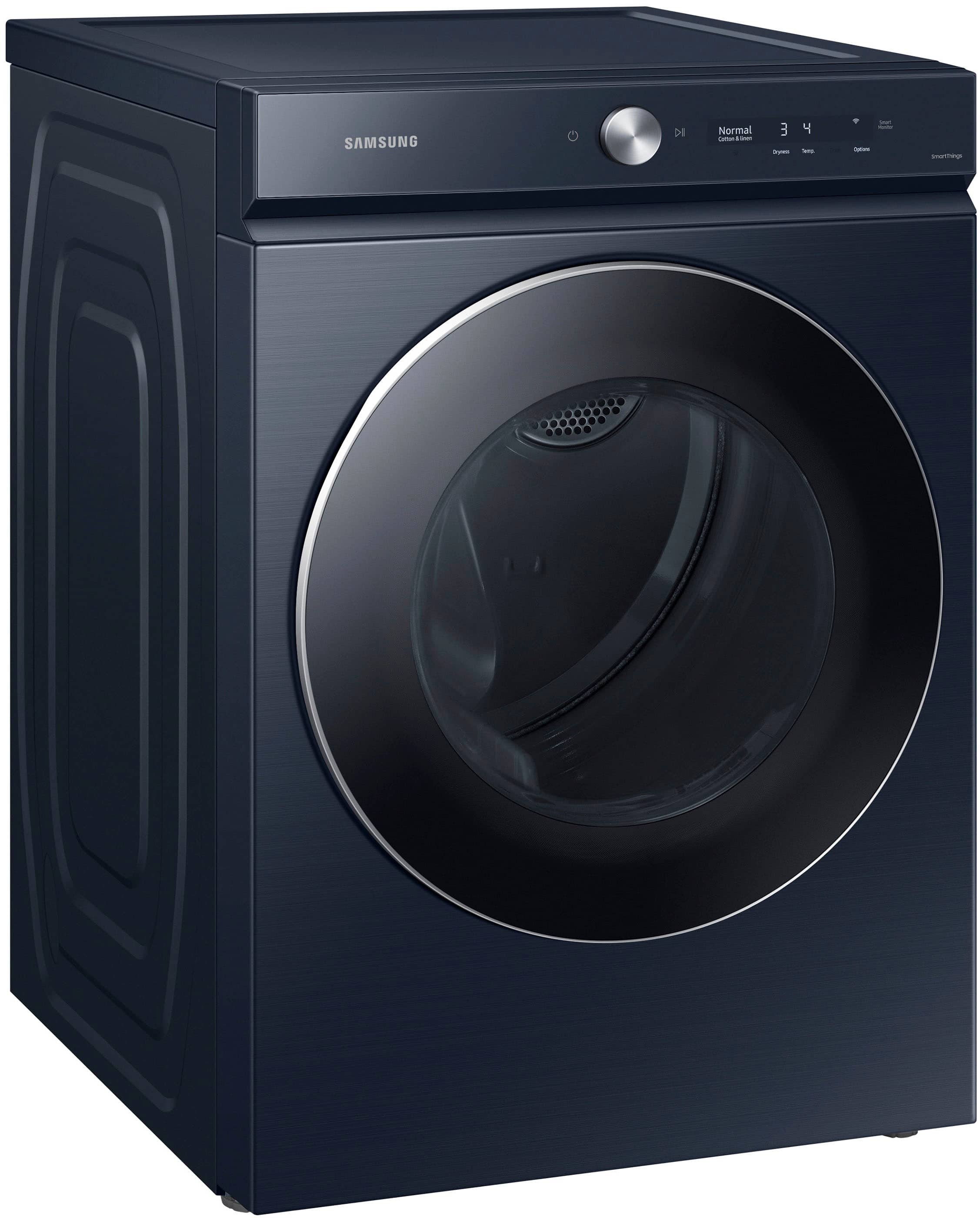Alt View 12. Samsung - BESPOKE 7.6 Cu. Ft. Stackable Smart Gas Dryer with Steam and AI Optimal Dry - Brushed Navy.