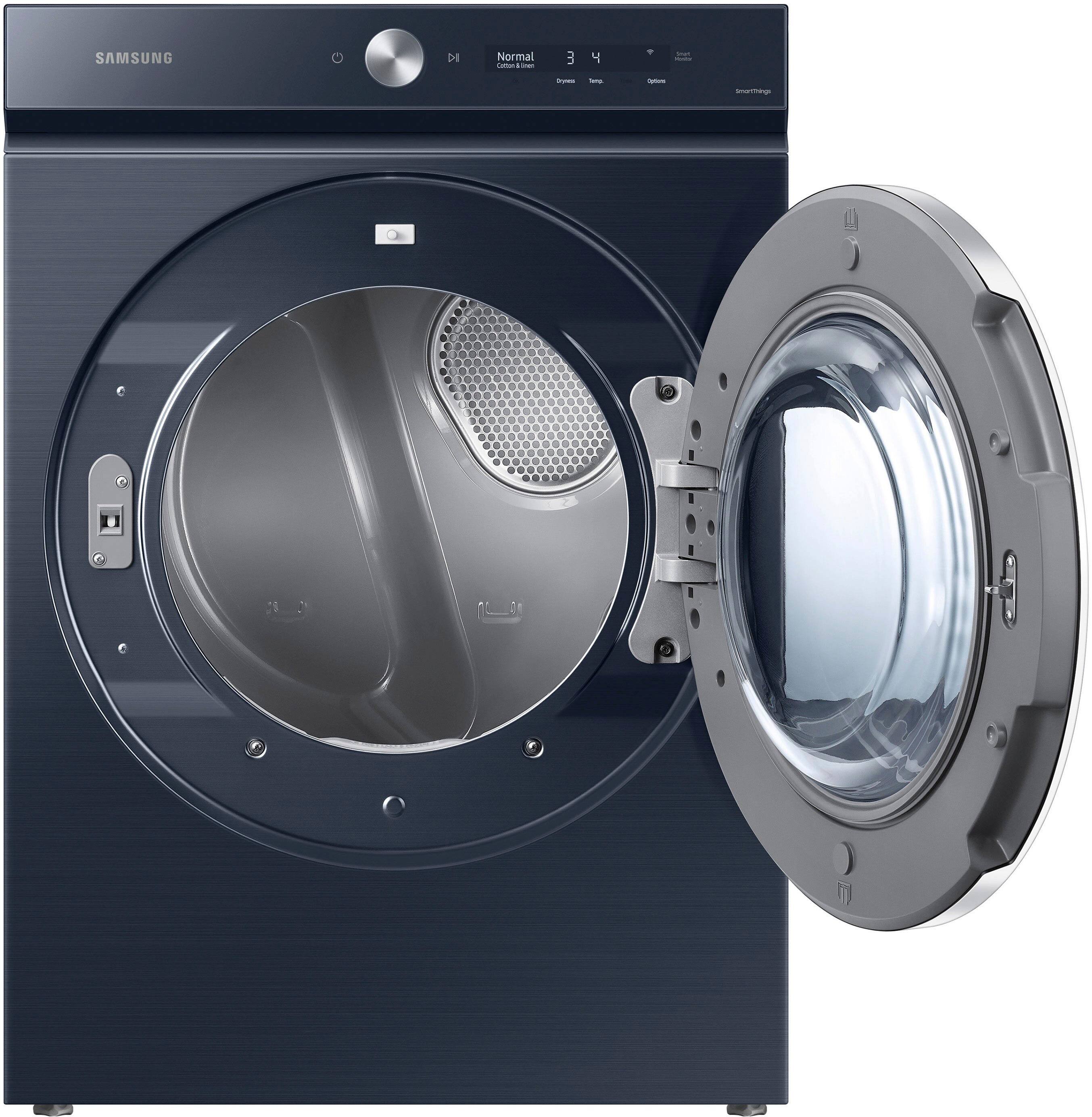 Alt View 13. Samsung - BESPOKE 7.6 Cu. Ft. Stackable Smart Gas Dryer with Steam and AI Optimal Dry - Brushed Navy.