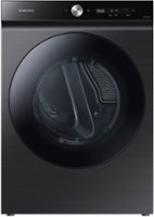Samsung - BESPOKE 7.6 Cu. Ft. Stackable Smart Electric Dryer with Steam and Super Speed Dry - Brushed Black - Front_Zoom