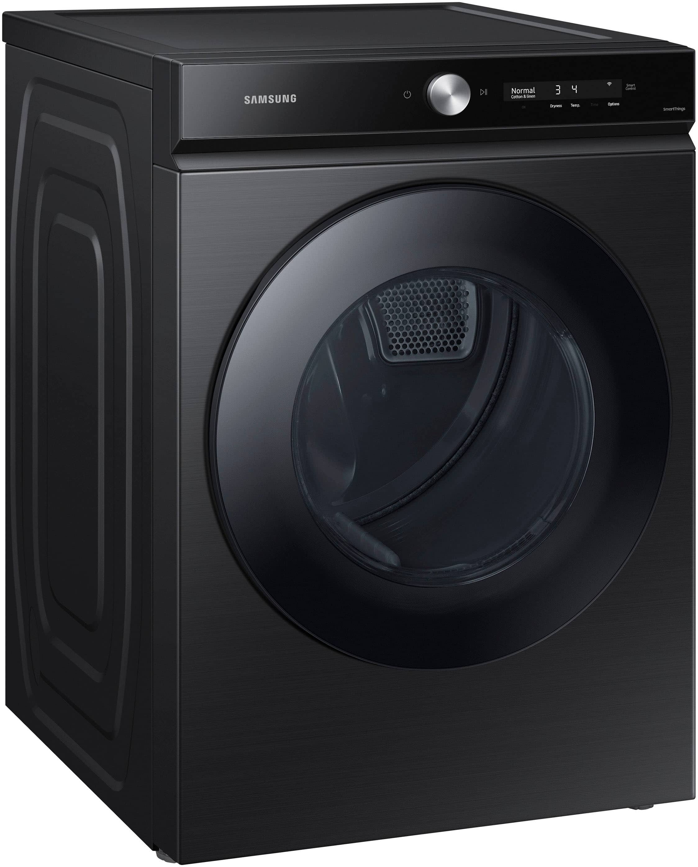Alt View 12. Samsung - BESPOKE 7.6 Cu. Ft. Stackable Smart Electric Dryer with Steam and Super Speed Dry - Brushed Black.