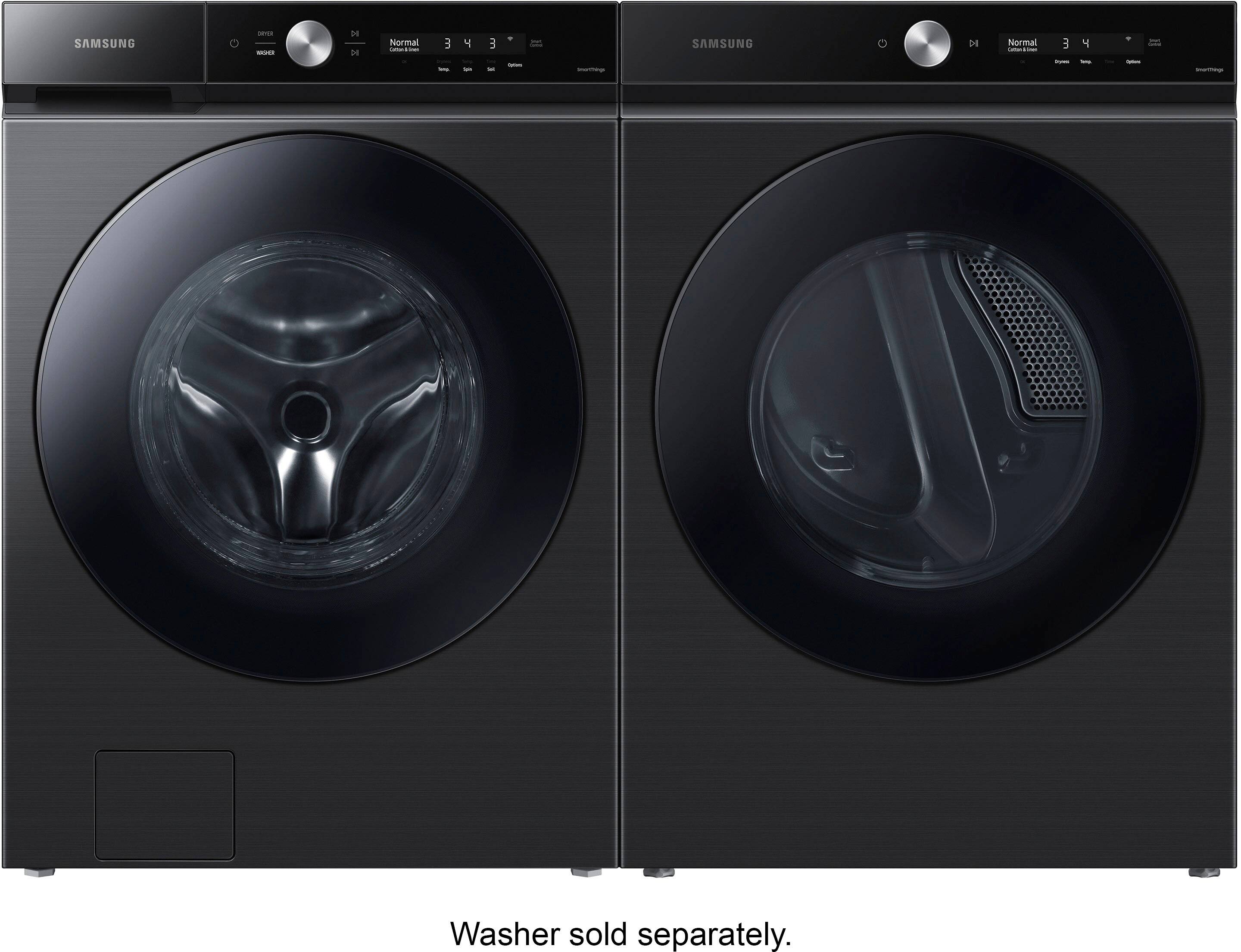 Alt View 14. Samsung - BESPOKE 7.6 Cu. Ft. Stackable Smart Electric Dryer with Steam and Super Speed Dry - Brushed Black.