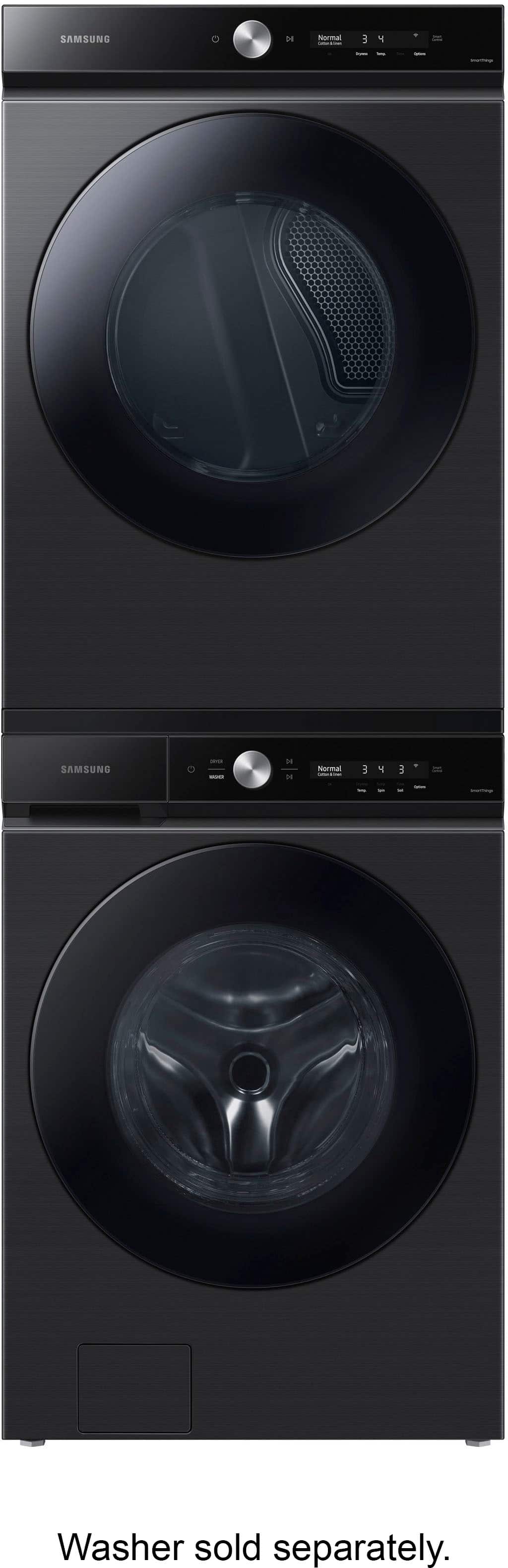 Alt View 16. Samsung - BESPOKE 7.6 Cu. Ft. Stackable Smart Electric Dryer with Steam and Super Speed Dry - Brushed Black.