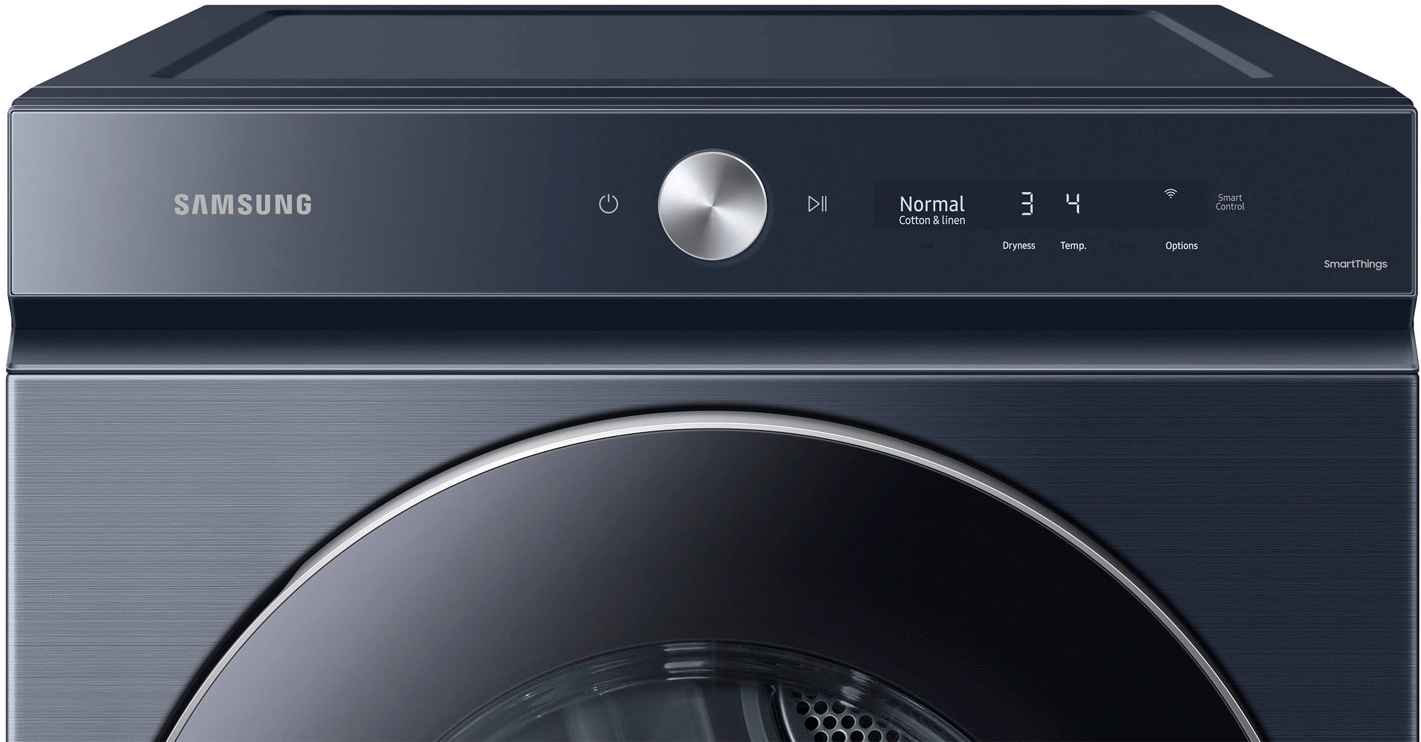 Alt View 11. Samsung - BESPOKE 7.6 Cu. Ft. Stackable Smart Electric Dryer with Steam and AI Optimal Dry - Brushed Navy.