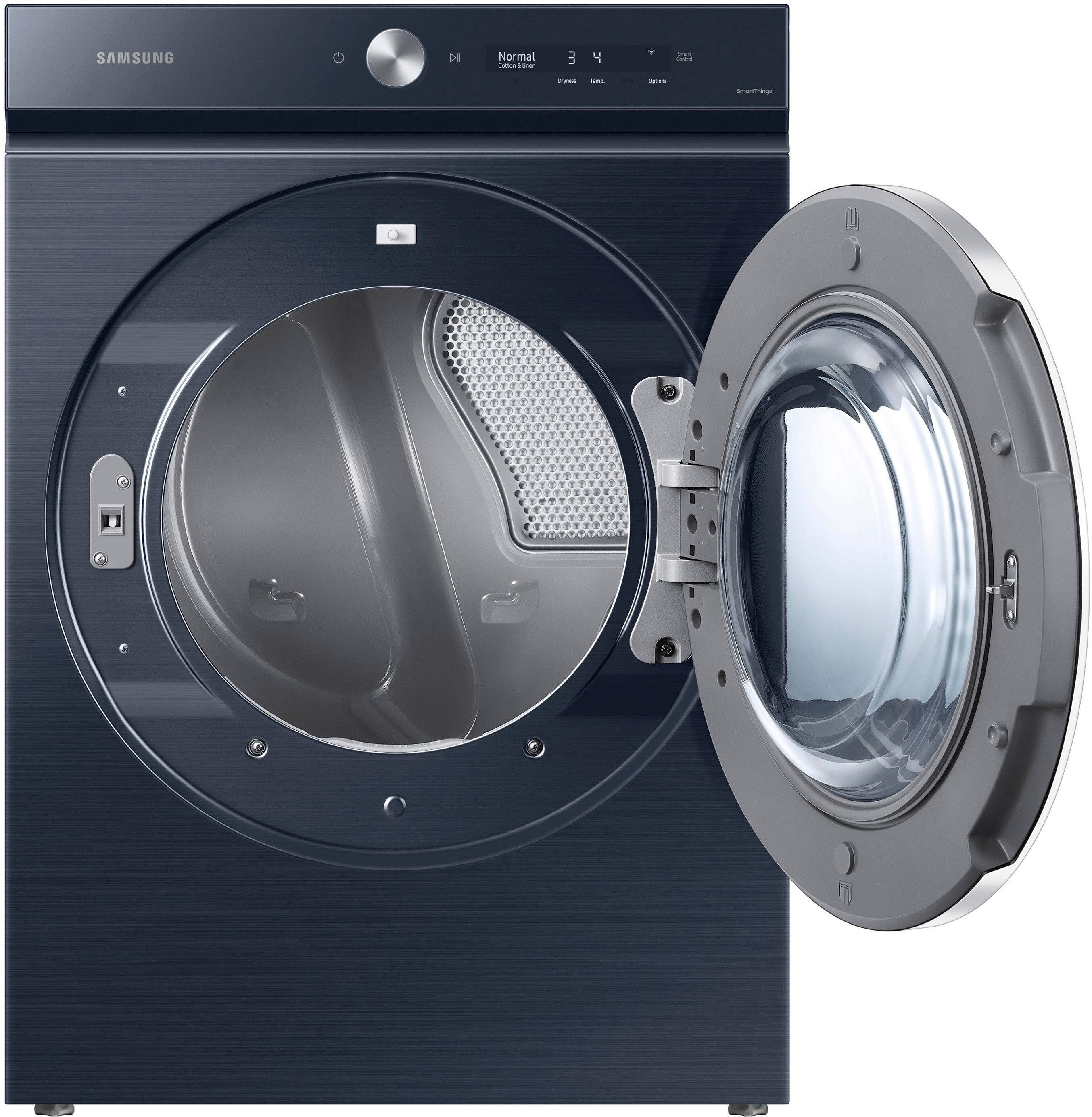 Alt View 13. Samsung - BESPOKE 7.6 Cu. Ft. Stackable Smart Electric Dryer with Steam and AI Optimal Dry - Brushed Navy.