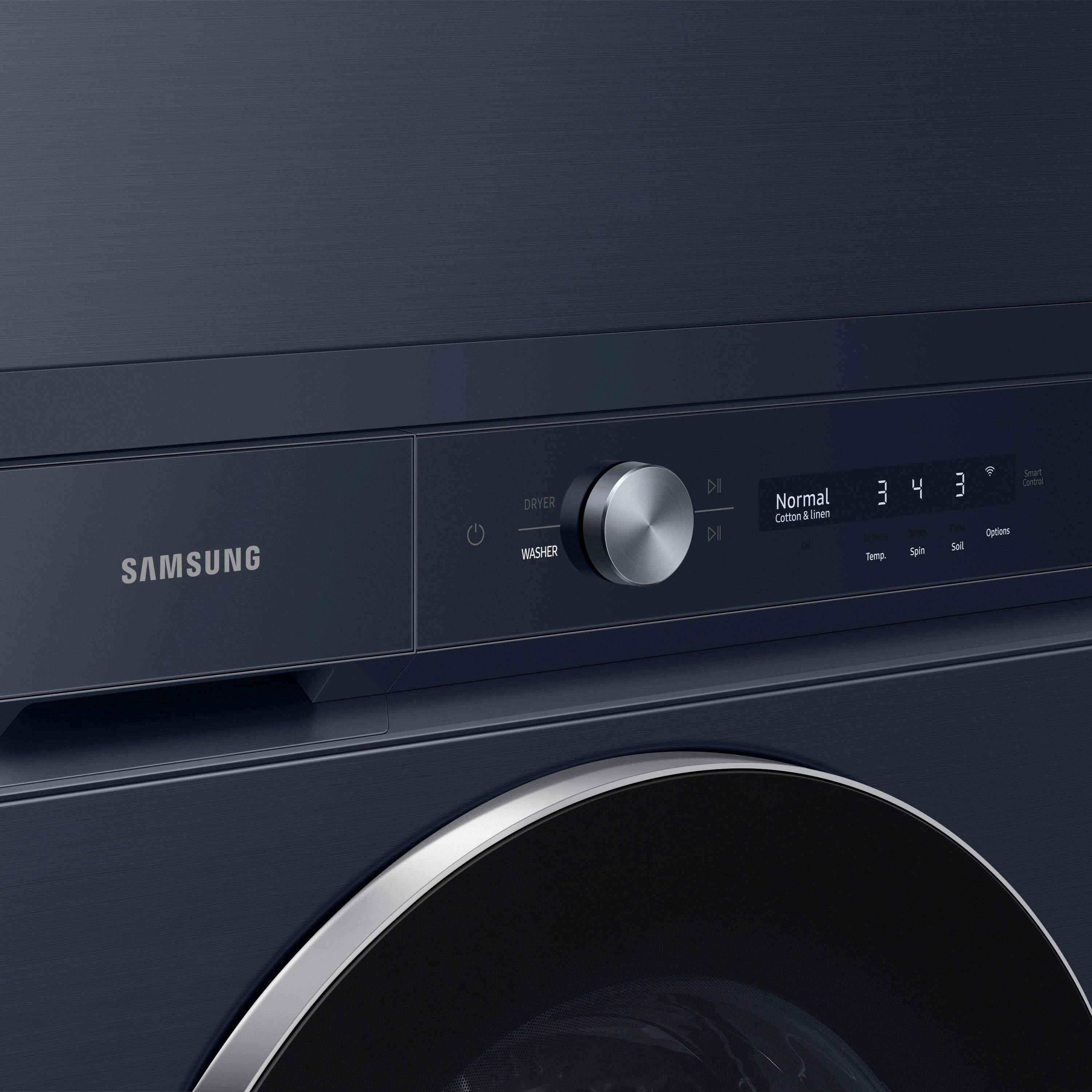 Alt View 18. Samsung - BESPOKE 7.6 Cu. Ft. Stackable Smart Electric Dryer with Steam and AI Optimal Dry - Brushed Navy.