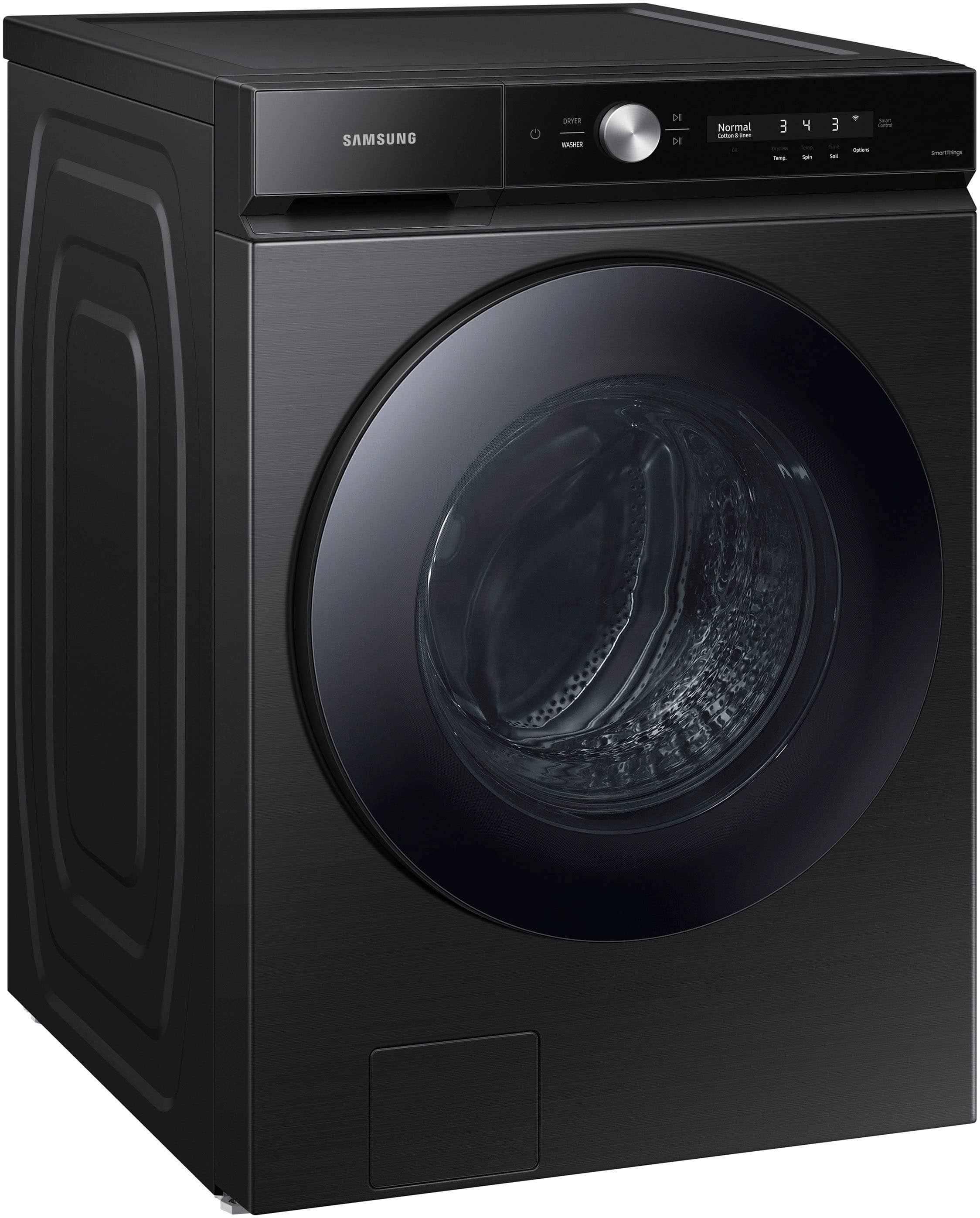 Alt View 12. Samsung - BESPOKE 5.3 Cu. Ft. High-Efficiency Stackable Smart Front Load Washer with Steam and Super Speed Wash - Brushed Black.