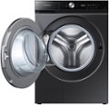 Alt View Zoom 13. Samsung - BESPOKE 5.3 Cu. Ft. High-Efficiency Stackable Smart Front Load Washer with Steam and Super Speed Wash - Brushed Black.