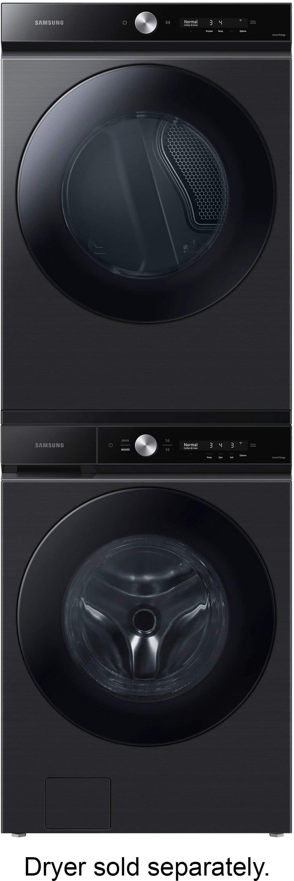Alt View 16. Samsung - BESPOKE 5.3 Cu. Ft. High-Efficiency Stackable Smart Front Load Washer with Steam and Super Speed Wash - Brushed Black.