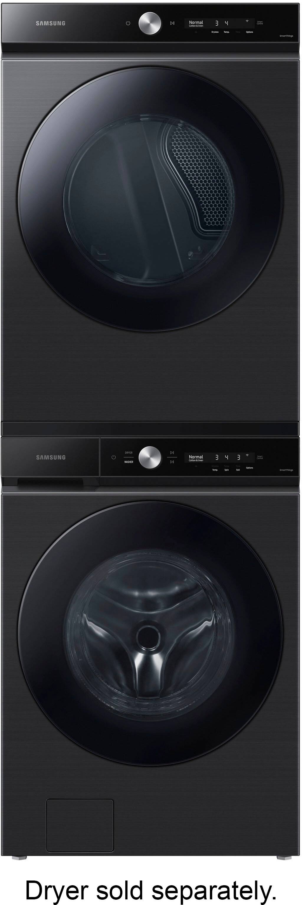 Alt View 16. Samsung - BESPOKE 5.3 Cu. Ft. High-Efficiency Stackable Smart Front Load Washer with Steam and Super Speed Wash - Brushed Black.