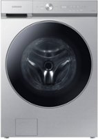 Samsung - Bespoke 5.3 cu. ft. Ultra Capacity Front Load Washer with AI OptiWash and Auto Dispense - Silver Steel - Front_Zoom