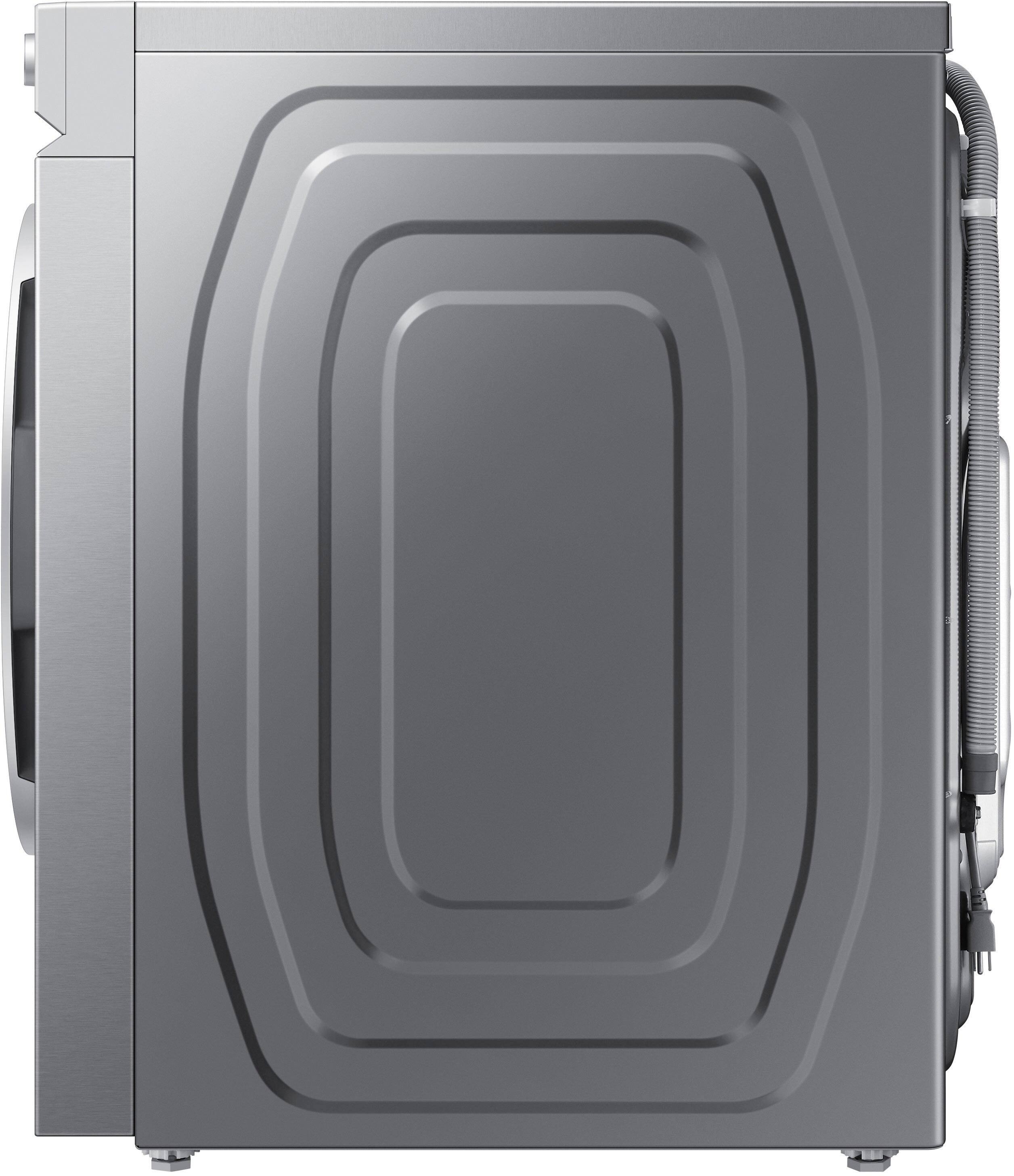 Alt View 21. Samsung - BESPOKE 5.3 Cu. Ft. High-Efficiency Stackable Smart Front Load Washer with Steam and AI OptiWash - Silver Steel.