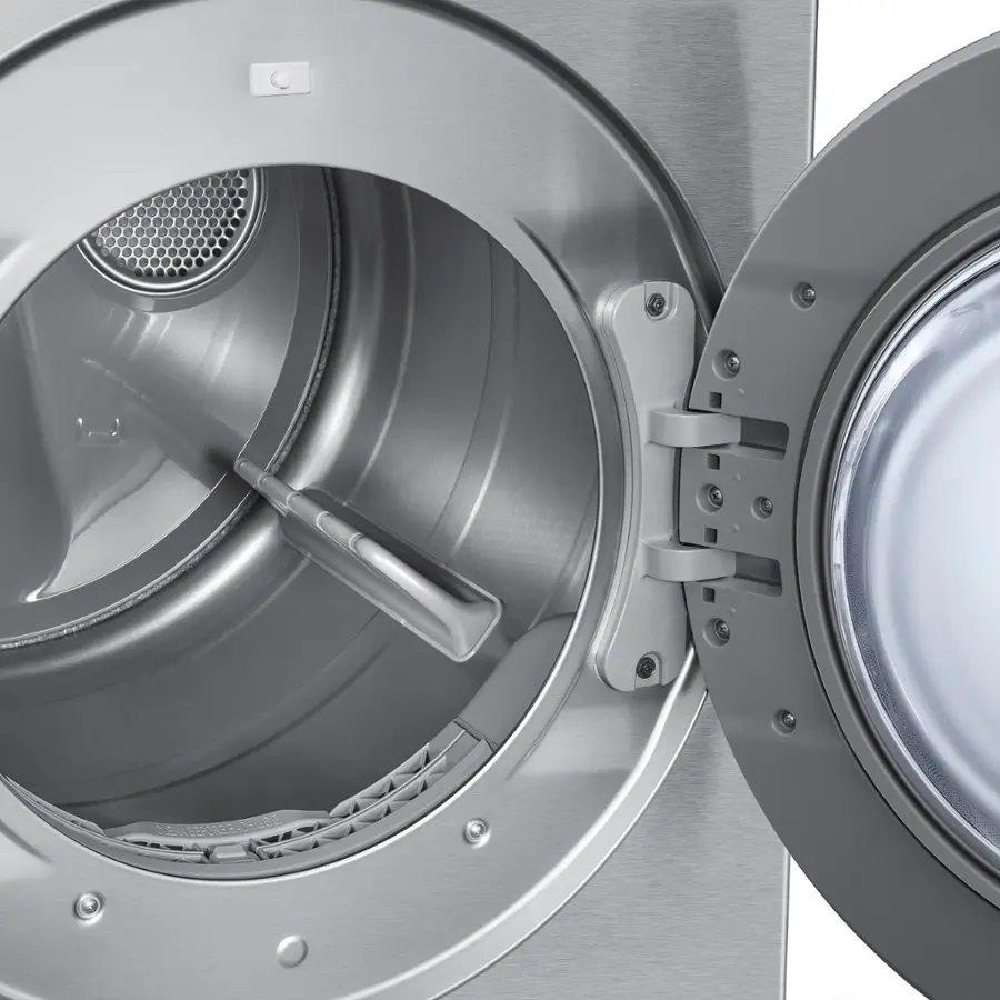 Alt View 22. Samsung - BESPOKE 7.6 Cu. Ft. Stackable Smart Gas Dryer with Steam and Super Speed Dry - Silver Steel.