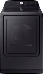 Samsung - 7.4 cu. ft. Gas Dryer with Sensor Dry - Brushed Black - Front_Zoom