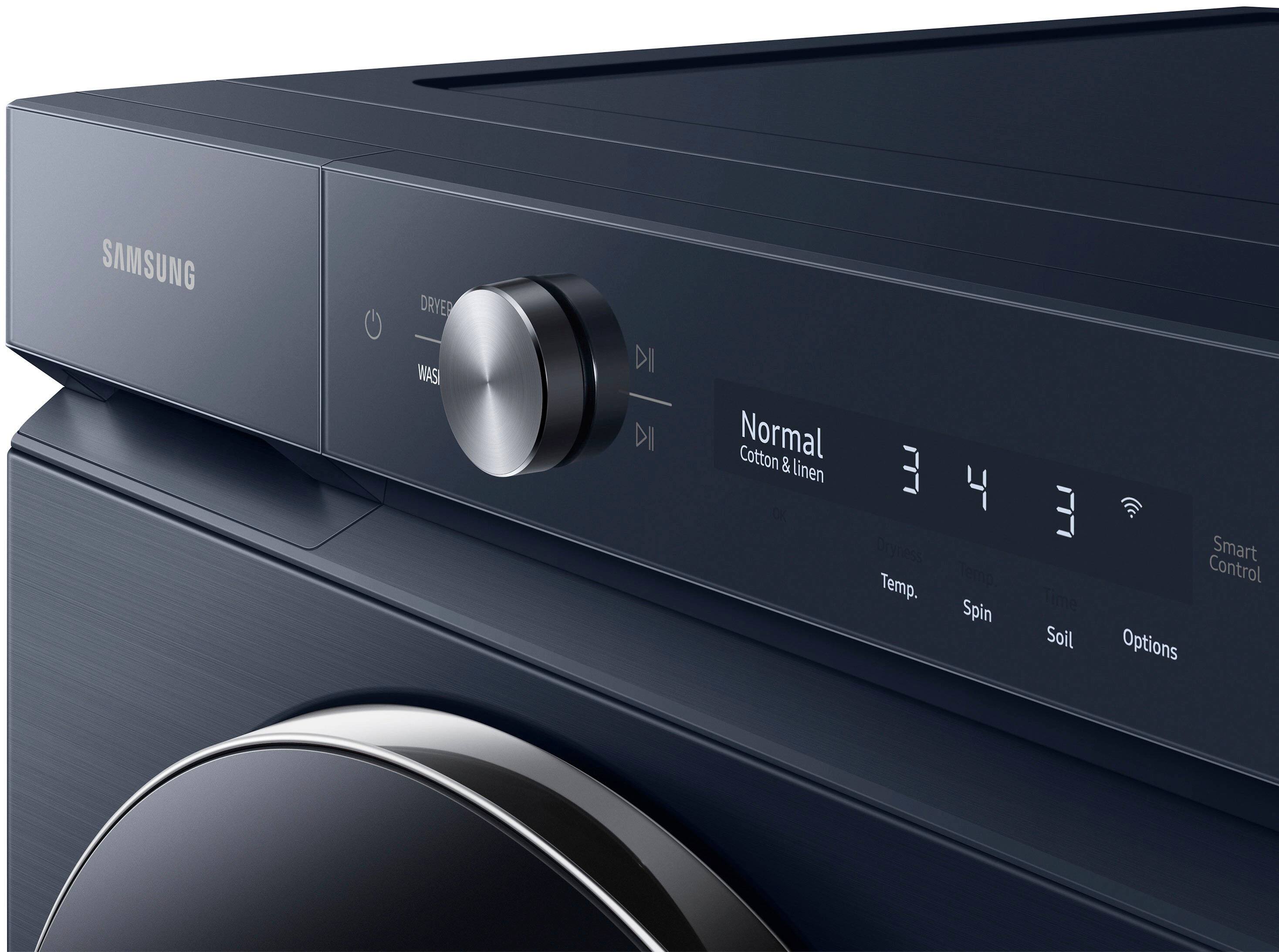 Alt View 19. Samsung - BESPOKE 5.3 Cu. Ft. High-Efficiency Stackable Smart Front Load Washer with Steam and AI OptiWash - Brushed Navy.